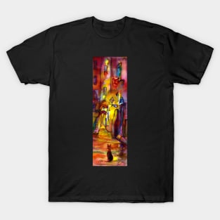 Medieval alley by night in Florence T-Shirt